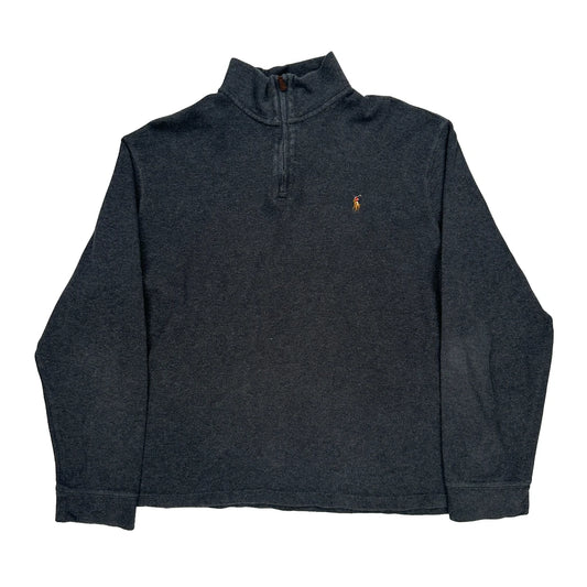 Polo By Ralph Lauren 1/4 Zip - XL Grey Cotton