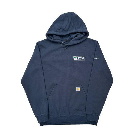 Carhartt Hoodie - Large Navy Cotton