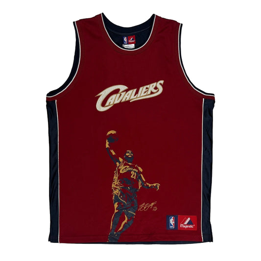 Age 18-20 Majestic Cavaliers Jersey - Large Burgundy Polyester