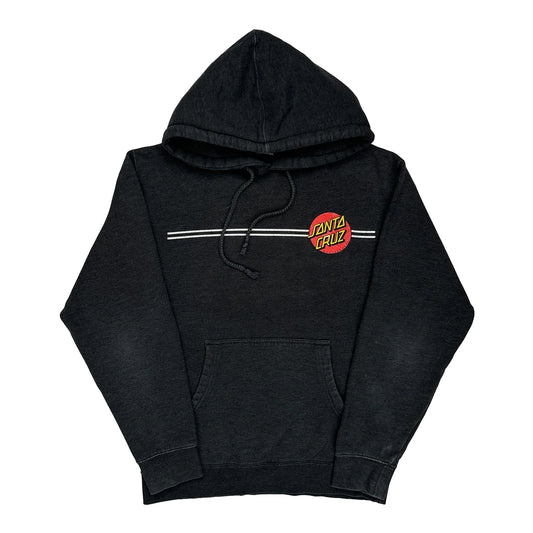 Skateboarding Santa Cruz Graphic Hoodie - Medium Black Cotton