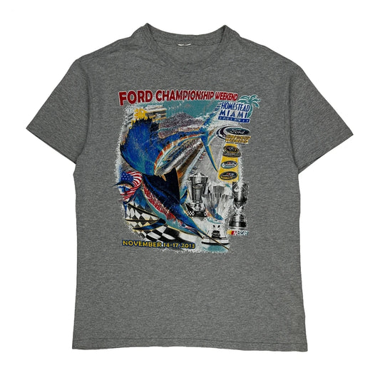 Ford Championship Weekend Nascar Graphic T-Shirt - XS Grey Cotton