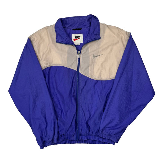Nike Oversized Windbreaker - Large Blue Nylon