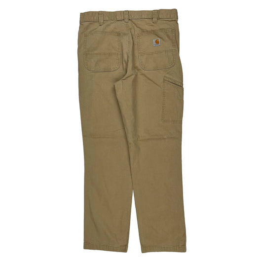 Carhartt Carpenter Trousers - 35W 32L Khaki Cotton