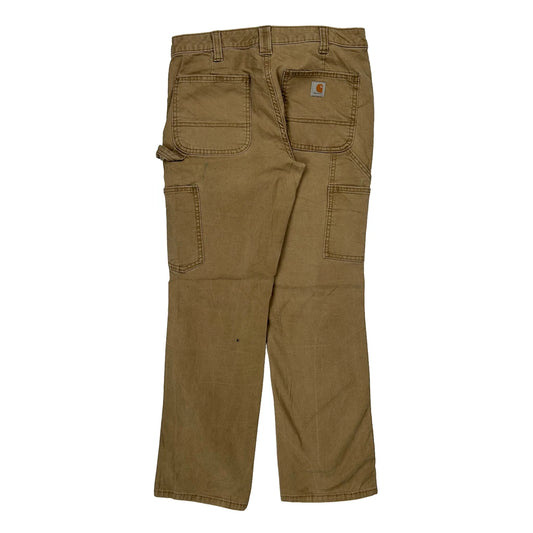 Carhartt Carpenter Trousers - 30W UK 10 Brown Cotton Blend