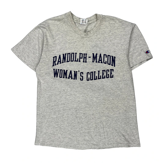 Champion College T-Shirt - Large Grey Cotton