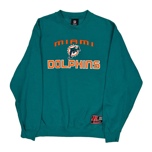Miami Dolphins Nfl Sweatshirt - Small Green Cotton