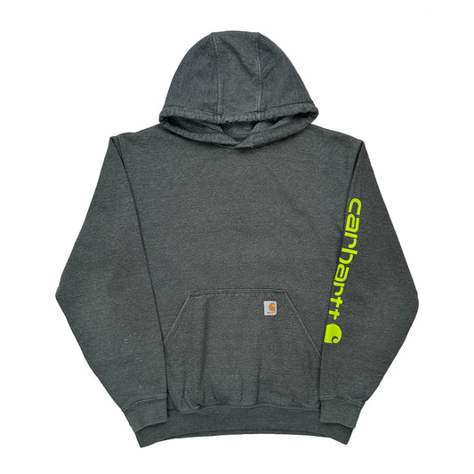 Carhartt Hoodie - Large Grey Cotton Blend