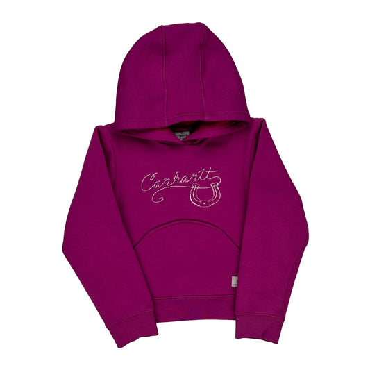 Age 8 Carhartt Hoodie - Small Purple Cotton Blend