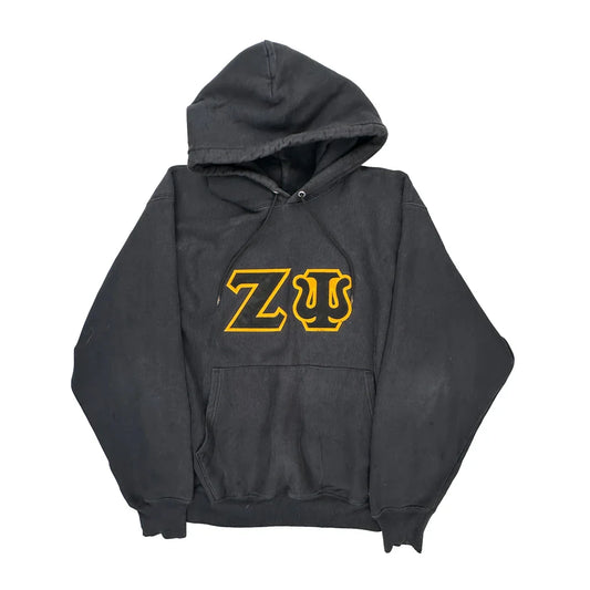 Vintage Premium Reverse Weave Champion Hoodie - Small Black Cotton