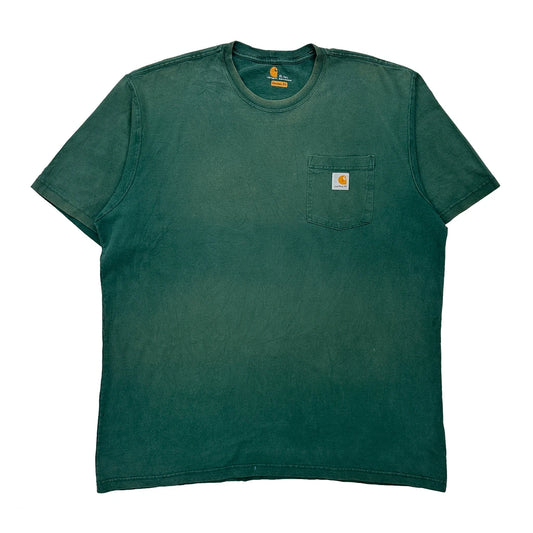 Carhartt Tall T-Shirt - XL Green Cotton
