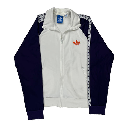 Trefoil Logo Adidas Track Jacket - Medium Purple Polyester