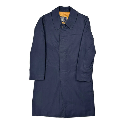 Burberry Novacheck Trench Coat - Medium Navy Polyester Blend
