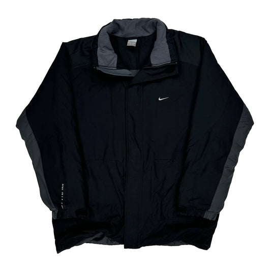 Nike Jacket - Large Black Polyester