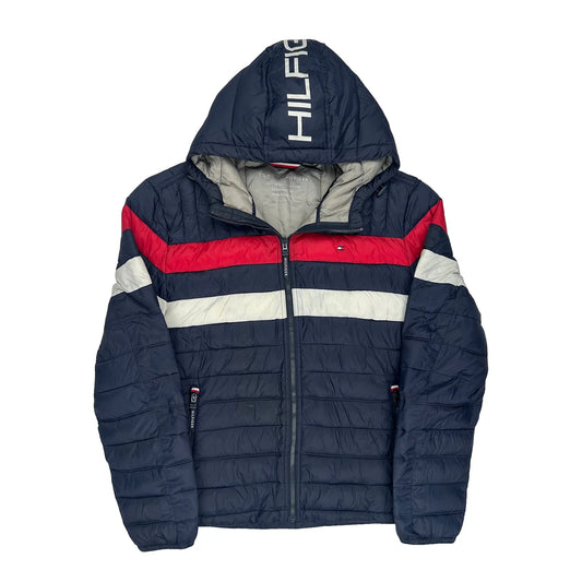 Vintage Tommy Hilfiger Puffer - Large Navy Polyester