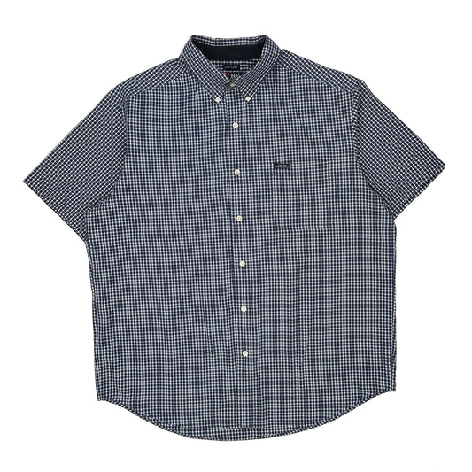 Chaps Ralph Lauren Checked Short Sleeve Shirt - XL Blue Cotton Blend