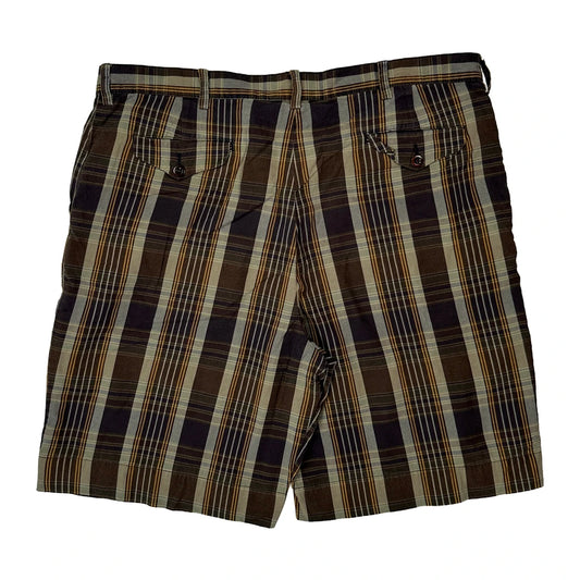 Unbranded Checked Shorts - 38W 10L Brown Cotton
