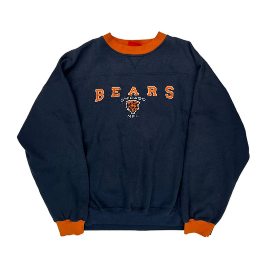 Chicago Bears Nfl Football Sweatshirt - 2XL Navy Cotton