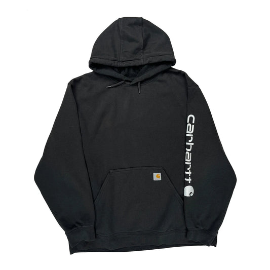 Carhartt Spellout Hoodie - 2XL Black Cotton