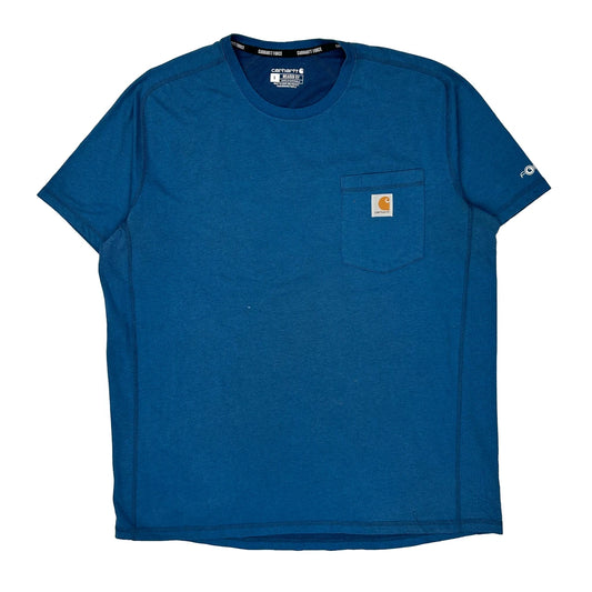 Carhartt T-Shirt - Large Blue Cotton
