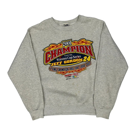 Vintage Jeff Gordon Lee Sport Nascar Sweatshirt - Large Grey Cotton