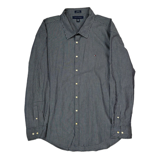 Tommy Hilfiger Striped Shirt - 2XL Black Cotton