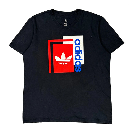 Adidas Graphic T-Shirt - XL Black Cotton