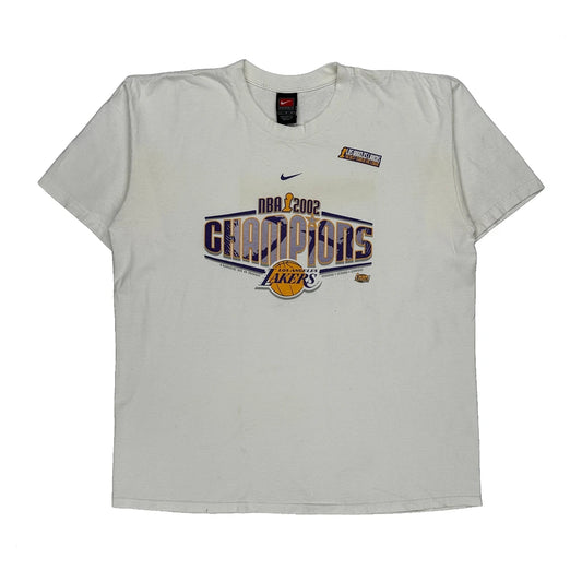 Los Angeles Lakers Nike Nba T-Shirt - Large White Cotton
