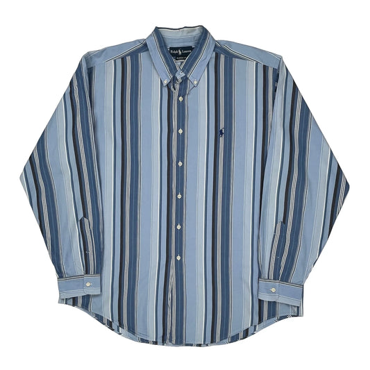 Ralph Lauren Striped Shirt - XL Blue Cotton