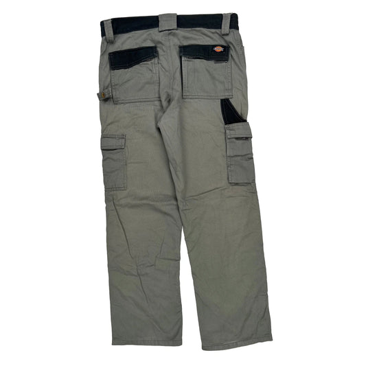 Workwear Dickies Double Knee Cargo Trousers - 32W 29L Black Cotton Blend