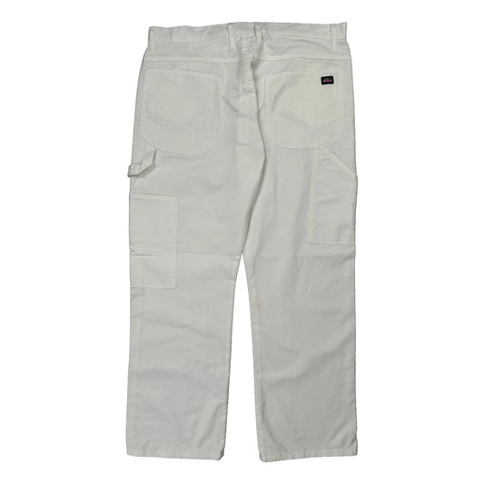 Dickies Carpenter Trousers - 36W 30L White Polyester Blend