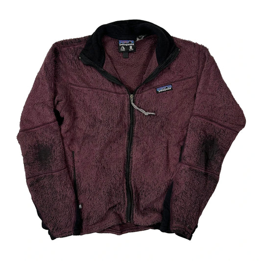 Vintage 90S Made In USA Patagonia Polartec Fleece Jacket - XS Burgundy Polyester