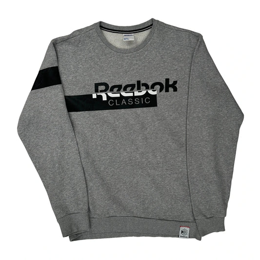 Reebok Sweatshirt - Medium Grey Cotton