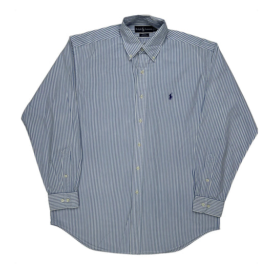 Blake Shirt Ralph Lauren Striped Shirt - Medium Blue Cotton