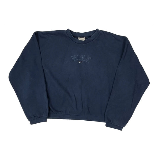 Nike Long Sleeve T-Shirt - Large Blue Cotton