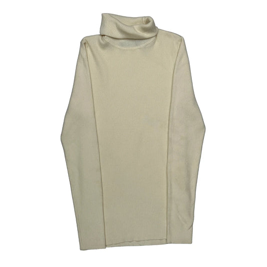 Ralph Lauren Roll Neck Jumper - Medium Cream Cotton