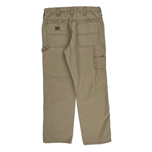 Lee Carpenter Trousers - 35W 31L Beige Cotton