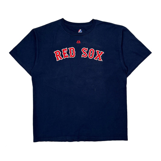 Red Sox Majestic Mlb T-Shirt - Large Navy Cotton