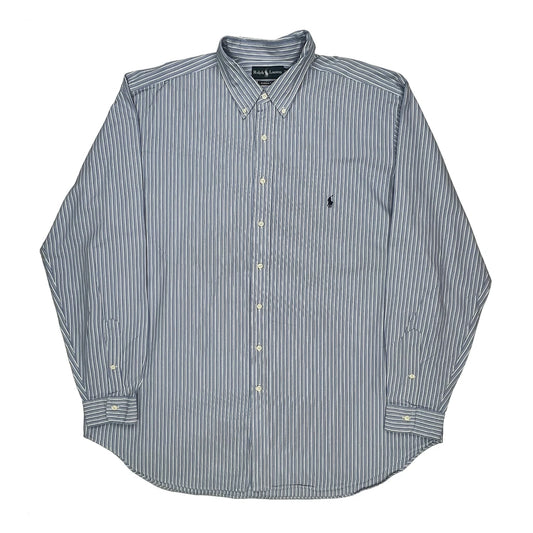 Ralph Lauren Striped Shirt - 2XL Blue Cotton
