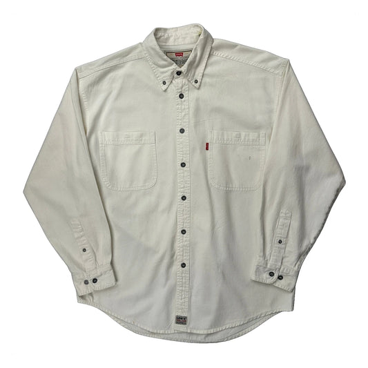 Levis Denim Shirt - Large White Cotton