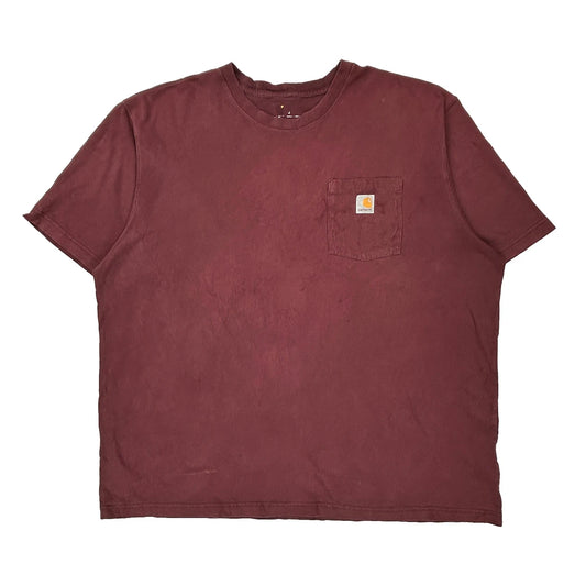 Carhartt T-Shirt - 3XL Burgundy Cotton