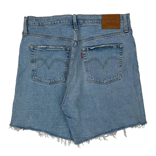Levis Denim Shorts - 32W UK 12 Light Wash Cotton