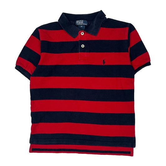 Age 5-6 Polo By Ralph Lauren Striped Polo Shirt - Small Navy Cotton
