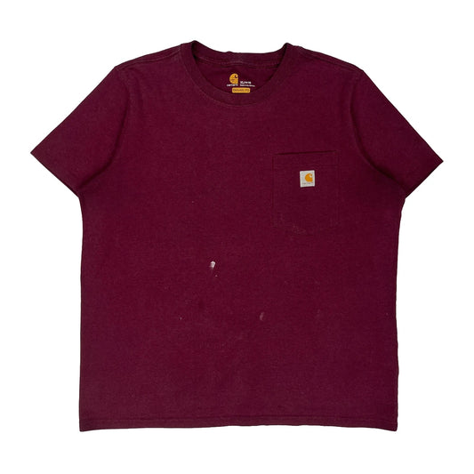 Carhartt T-Shirt - XL Burgundy Cotton