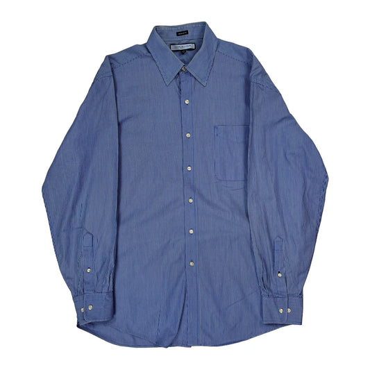 Tommy Hilfiger Striped Shirt - Large Blue Cotton
