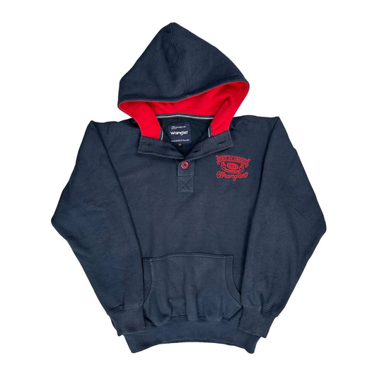Vintage Wrangler Hoodie - XL Blue Cotton