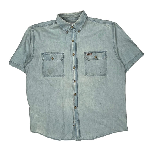 Carhartt Denim Shirt - Large Light Wash Cotton