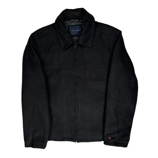 Tommy Hilfiger Jacket - Large Black Wool Blend