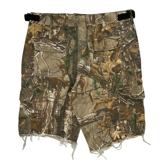Kings River Camo Cargo Shorts - Medium Green Cotton Blend