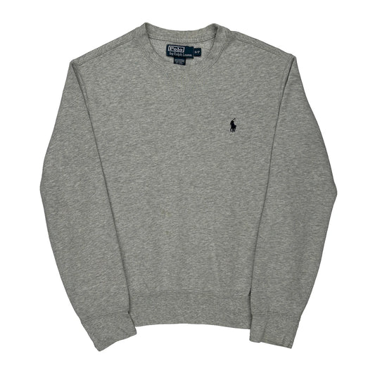 Polo By Ralph Lauren Sweatshirt - Small Grey Cotton Blend