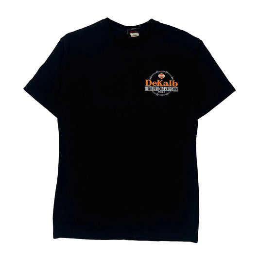 Vintage Made In USA Harley Davidson Graphic T-Shirt - Medium Black Cotton